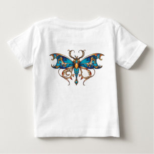 Reich verzierte königliche blaue goldene Barock-Sc Baby T-shirt