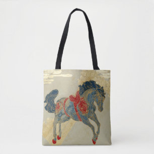 Reich verziertes königsblaues Pferd Tasche