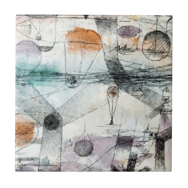 Reich von Air Paul Klee Abstrakter Expressionist Fliese (Vorderseite)