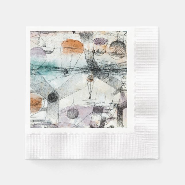 Reich von Air Paul Klee Abstrakter Expressionist Serviette (Vorderseite)