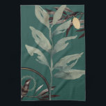 Reiche Aquamarine Blätter für grüne Wasserfarben Geschirrtuch<br><div class="desc">Elegantes Küchentuch mit einem kunstvollen botanischen Aquarelldruck in einer aquamarinen grünen Farbpalette mit einem Zen-Aquarellblatt und einer geometrischen Kreiszusammensetzung mit schwarz-goldenen Akzenten. Fügen Sie Ihrer Küche eine Touch Eleganz mit diesem stilvollen botanischen gemusterten Küchentuch hinzu. Eine stilvolle und moderne Ergänzung zu Ihrer Küchentücher-Kollektion, ein durchdachtes modernes Zuhause-Geschenk oder ein stilvolles,...</div>