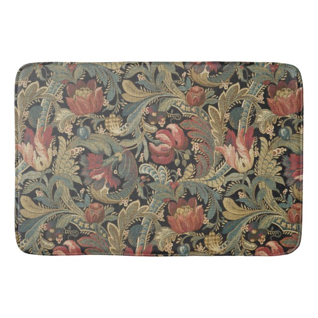 Reiche Blumenbänder Brocade Antique Classic Badematte (Vorderseite)