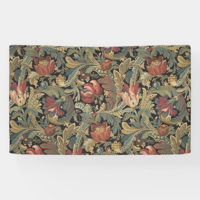 Reiche Blumenbänder Brocade Antique Classic Banner (Horizontal)