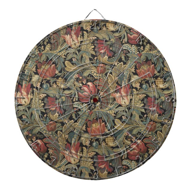 Reiche Blumenbänder Brocade Antique Classic Dartscheibe (vorne)