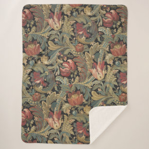 Reiche Blumenbänder Brocade Antique Classic Sherpadecke