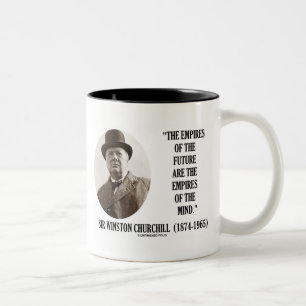 Reiche der Zukunft sind die Reiche des Geistes Zweifarbige Tasse