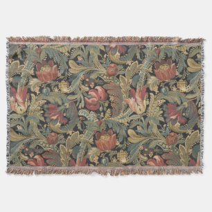 Reiche florale Tapetenbrokat-Antik-Victorian Decke