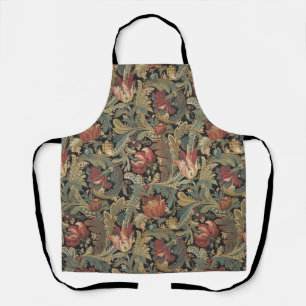 Reiche florale Tapetenbrokat-Antik-Victorian Schürze