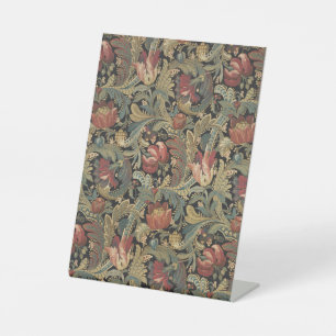 Reiche florale Tapetenbrokat-Antik-Victorian Sockelschild