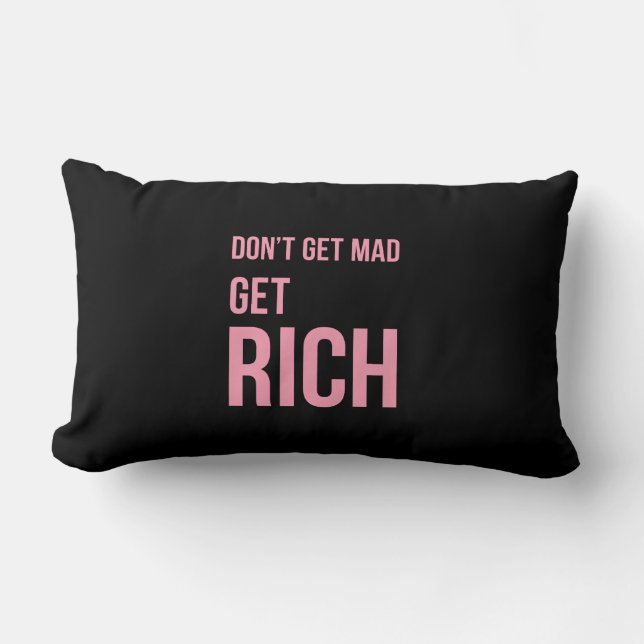 Reiche Geldbörsen Inspirierend Rosa Schwarz Lendenkissen (Vorderseite)