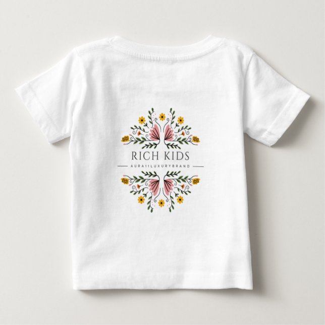 Reiche Kinderaura11 Luxusmarke Baby T-shirt (Rückseite)