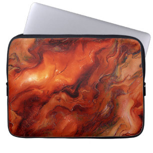 Reiche Reds und Orangen erzeugen Marmoreffekte Laptopschutzhülle