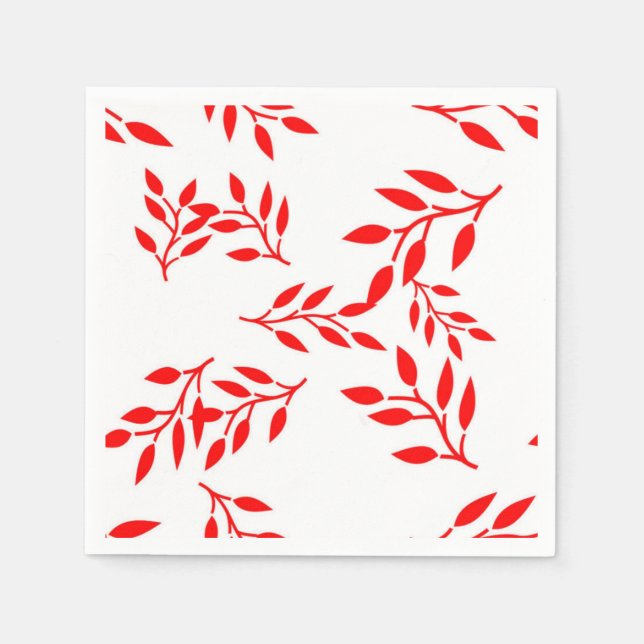 Reiche rote Folien zum Weißbuch Napkins Serviette (Vorderseite)