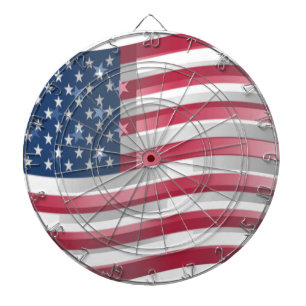 Reiche USA-Flagge: Wellige, mehrschichtige Design- Dartscheibe