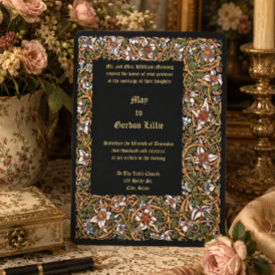 Reiche viktorianische Ära 1896 Florale Hochzeit Einladung