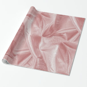 Reiche zerknitterten metallische rosa Imitat Lame Geschenkpapier