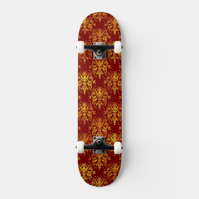 Reicher Feiertags-Damast Skateboard (Vorderseite)