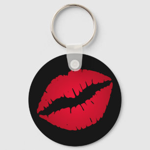 Reicher roter Ombre-Lippenstift Schwarz Schlüsselanhänger
