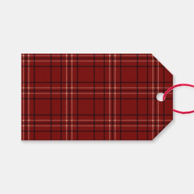 Reicher Tartan Geschenkanhänger (Vorderseite (Horizontal))