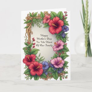 Reicher Tropischer Hibiskus-Blumenrahmen Karte