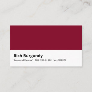 Reiches Burgund   "Luxus und Eleganz" Visitenkarte