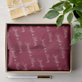 Reiches Elegantes Burgund & Luxuriöser Champagner- Seidenpapier