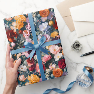 Reiches Gartenbouquet — Editoriale Farbschichtung Geschenkpapier