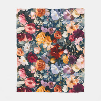 Reiches Gartenbouquet — redaktionelle Farbschichtu Fleecedecke
