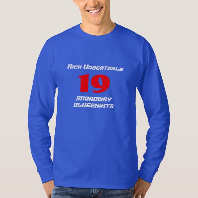 Reiches unschlagbares Broadway Blueshirts T-Shirt (Vorderseite)