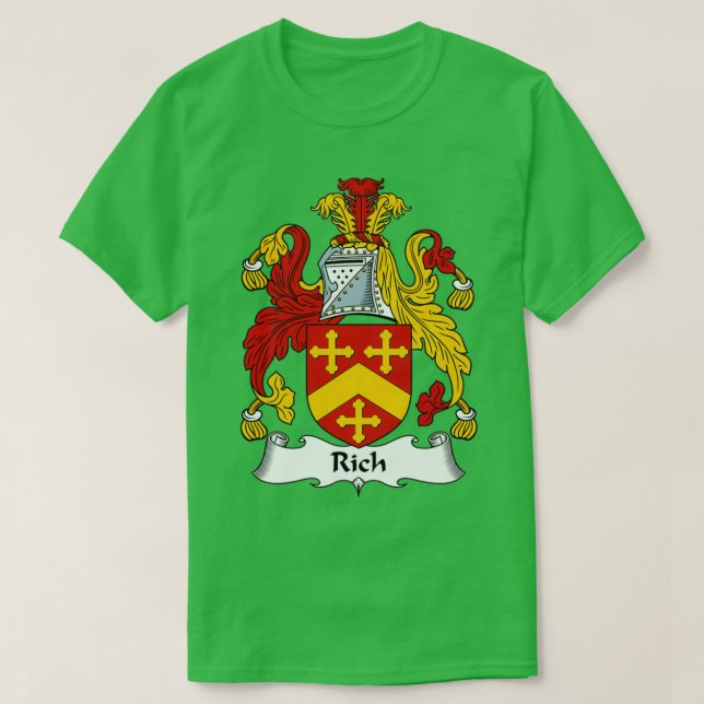 Reiches Wappen-Familienwappen T-Shirt (Design vorne)