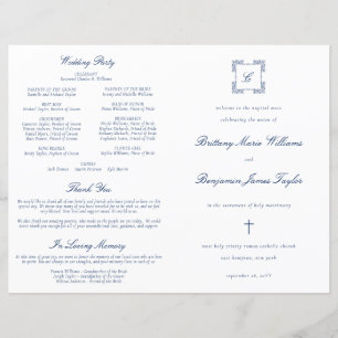 Reichhaltiges Marineblau-katholisches Hochzeitsmes