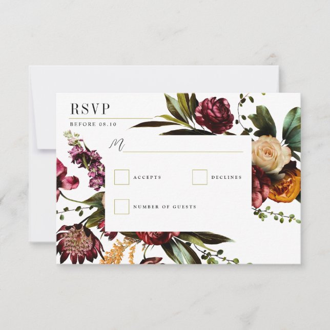Reichhaltigkeit der Frühlingsblüte RSVP Karte (Vorderseite)
