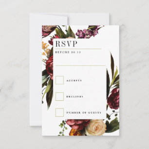 Reichhaltigkeit der Frühlingsfarbigkeit der RSVP-K RSVP Karte