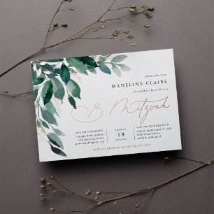 reichlich Foliage Green Botanical B Mitzvah Folieneinladung