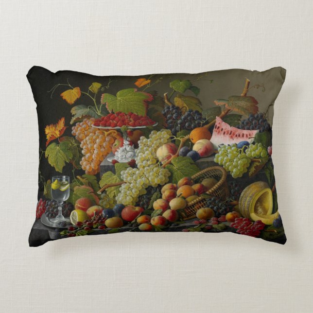 Reichliche Frucht, 1858 (Öl auf Leinwand) Dekokissen (Vorderseite)