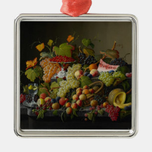 Reichliche Frucht, 1858 (Öl auf Leinwand) Silbernes Ornament