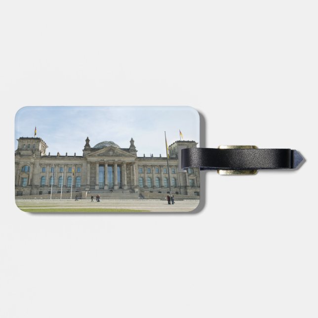 Reichstag-Gebäude Berlin Gepäckanhänger (Rückseite horizontal)