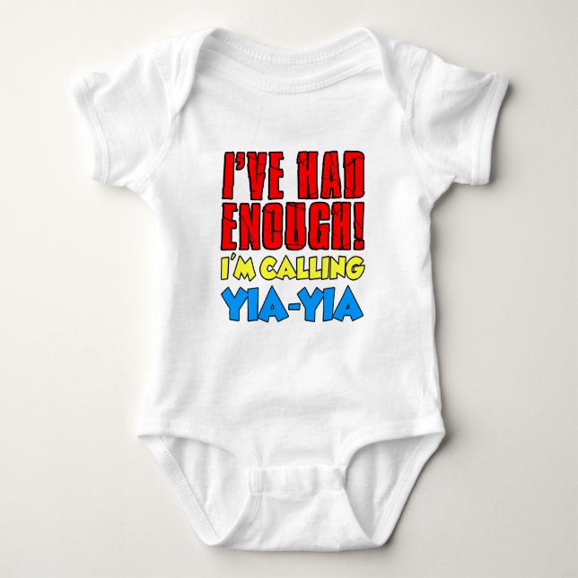 reichte aus, um Yia-Yia zu rufen Baby Strampler (Vorderseite)