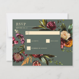 Reichtum der Frühlingsfarbenfrohen Grünen Hochzeit RSVP Karte