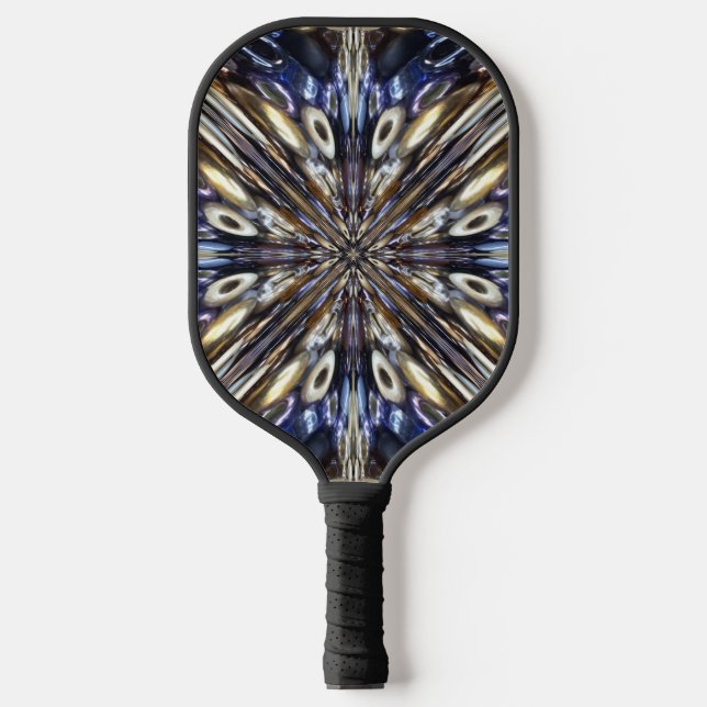 Reichtum des Musters der Saatbeplattung Abstrakt Pickleball Schläger (Vorderseite)