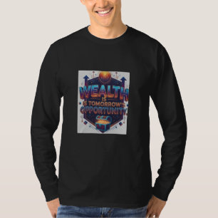 Reichtum ist die Gelegenheit von Morgen" Mehrfarbi T-Shirt
