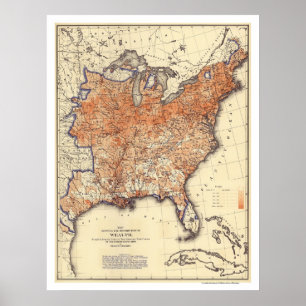 Reichtums-Verteilung USA 1872 Poster