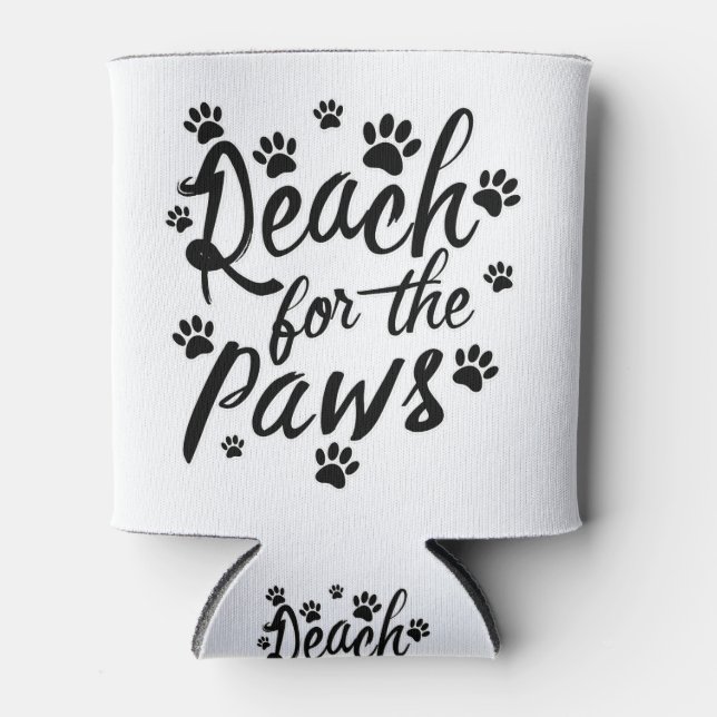 Reichweite für die Paws-Typografie Dosenkühler (Vorderseite)