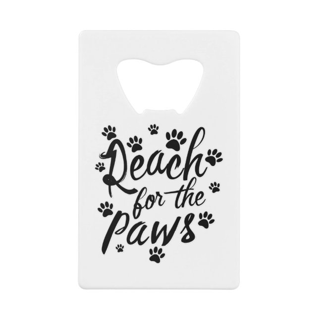 Reichweite für die Paws-Typografie Geldbeutel Flaschenöffner (Vorderseite)