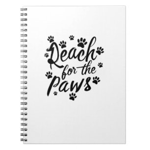 Reichweite für die Paws-Typografie Notizblock