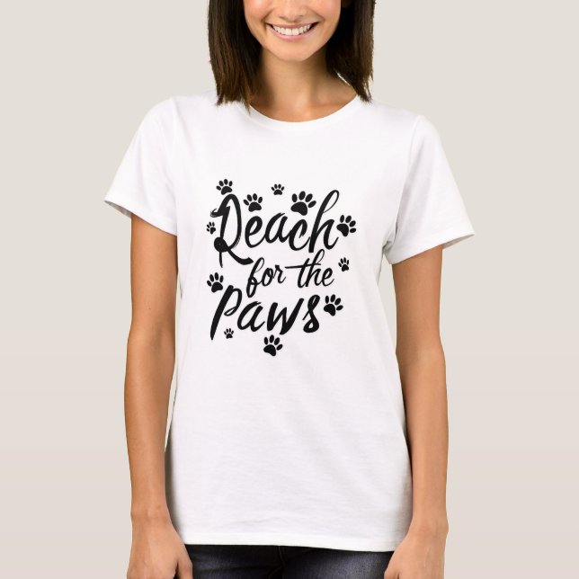 Reichweite für die Paws-Typografie T-Shirt (Vorderseite)