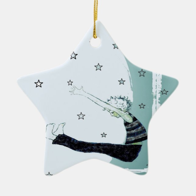 Reichweite für die Sterne und den Mond-Stern Keramik Ornament (Vorne)