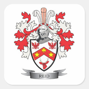 Reid-Familienwappen-Wappen Quadratischer Aufkleber
