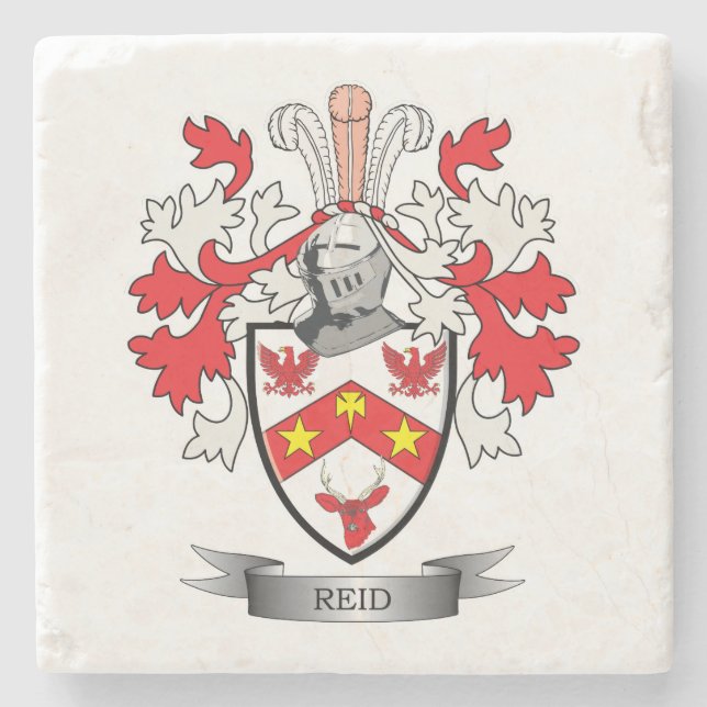 Reid Familienwappen-Wappen Steinuntersetzer (Vorderseite)