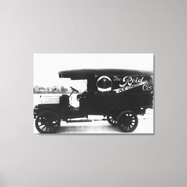 Reid Ice Cream Company Truck Leinwanddruck (Vorderseite)